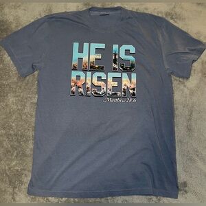 Comfort Colors ‘He Is Risen’ Graphic Tee- Blue